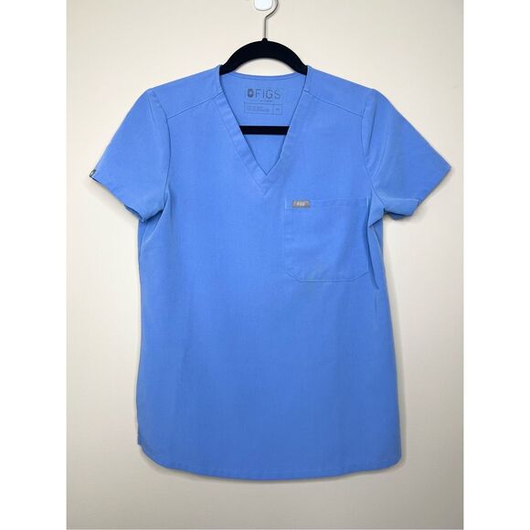 Figs Blue Women's Top Blouse - Picture 1 of 2
